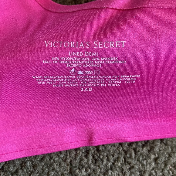 Victoria’s Secret lined Demi bra 34D. hot pink. - Picture 4 of 8